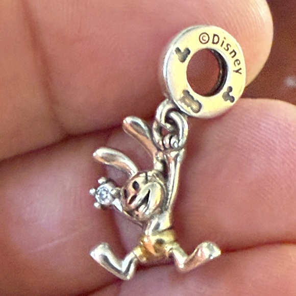 Disney Jewelry - Disney Silver and Gold Rabbit Bracelet Charm
